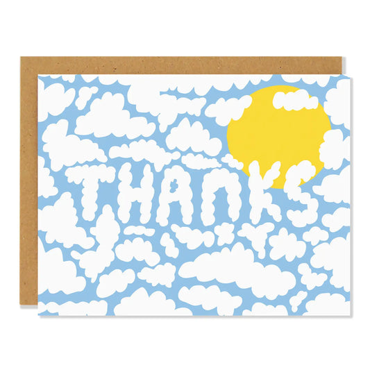 Cloudy Sky Thanks Greeting Card