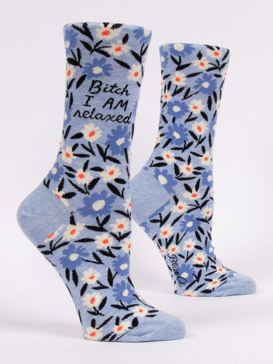 Bitch I AM Relaxed Crew Socks - W