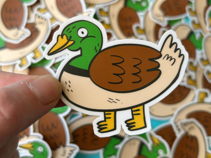 Happy Duck Vinyl Sticker