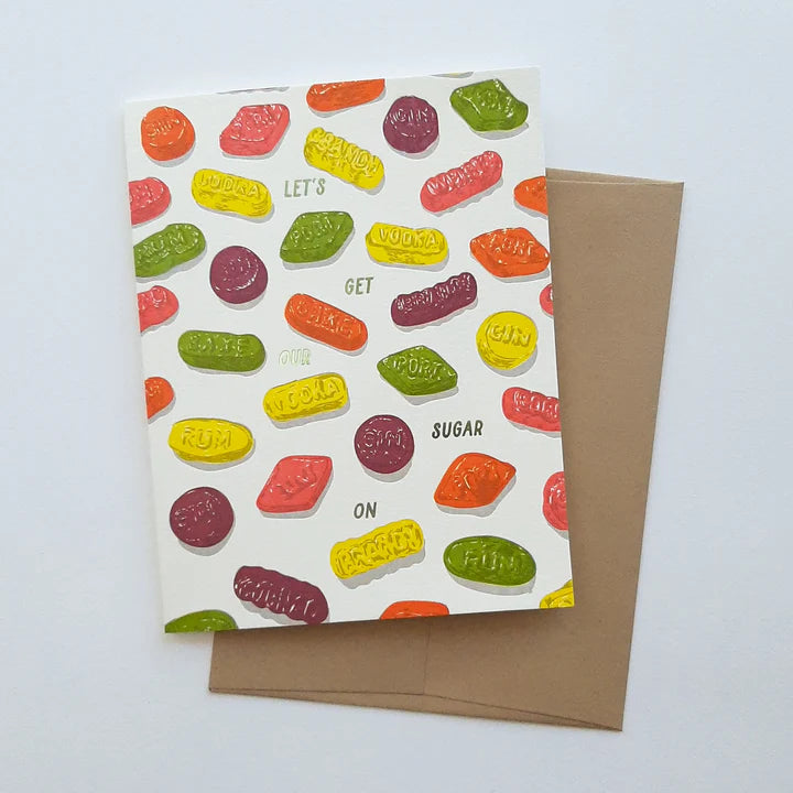 Gummy Sugar On Greeting Card