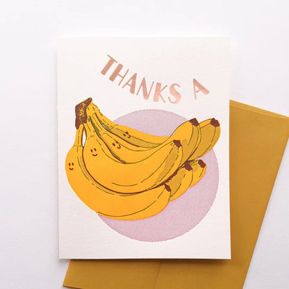 Fruit Banana Thanks Greeting Card