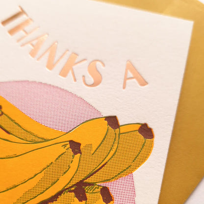 Fruit Banana Thanks Greeting Card