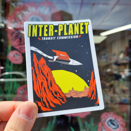 Interplanet Transit Commission Vinyl Sticker