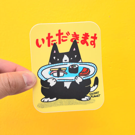 Sushi Cat Vinyl Sticker