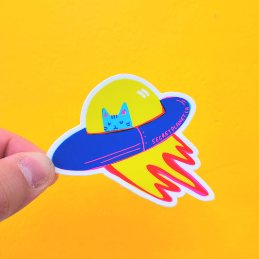 UFO Cat Sticker