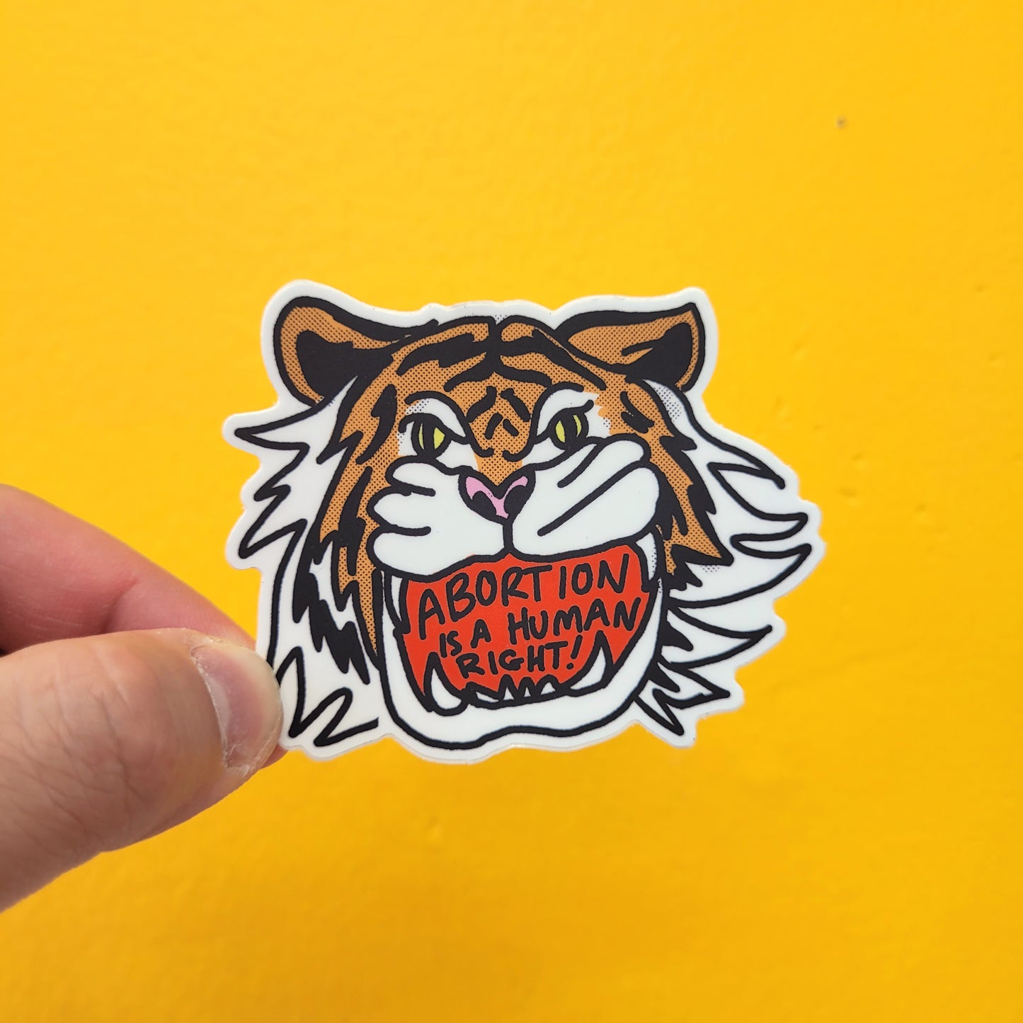 Pro-Choice Tiger Vinyl Sticker