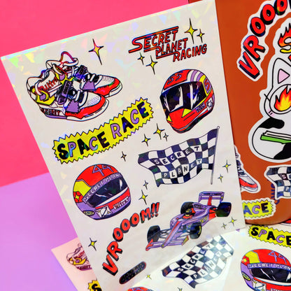 Formula 1 Space Race Sticker Sheet