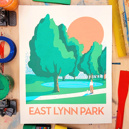 East Lynn Park Screen Printed Poster