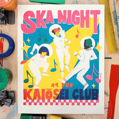 Ska Night at the Kaiosei Club Screen Printed Poster