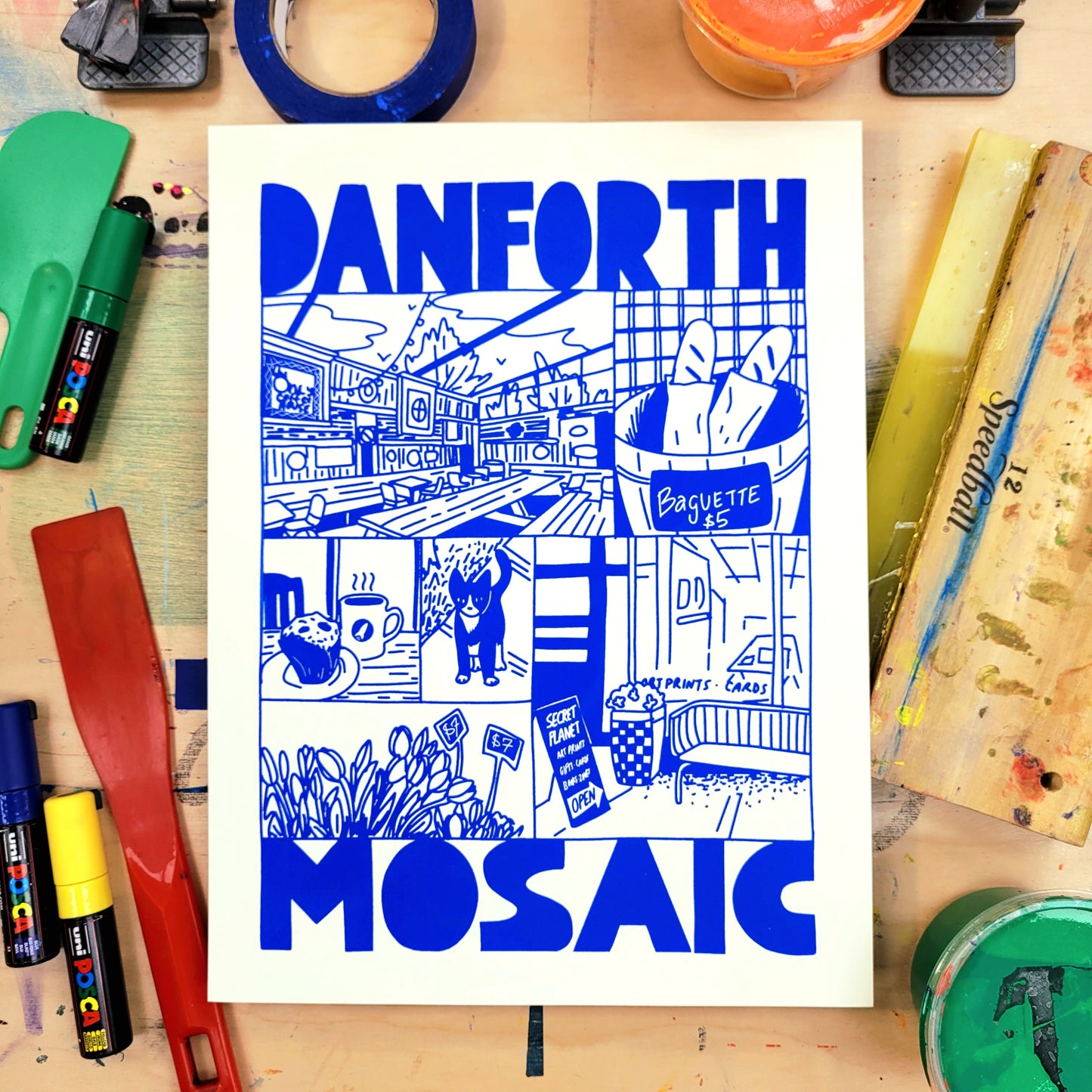 Danforth Mosaic Screen Print