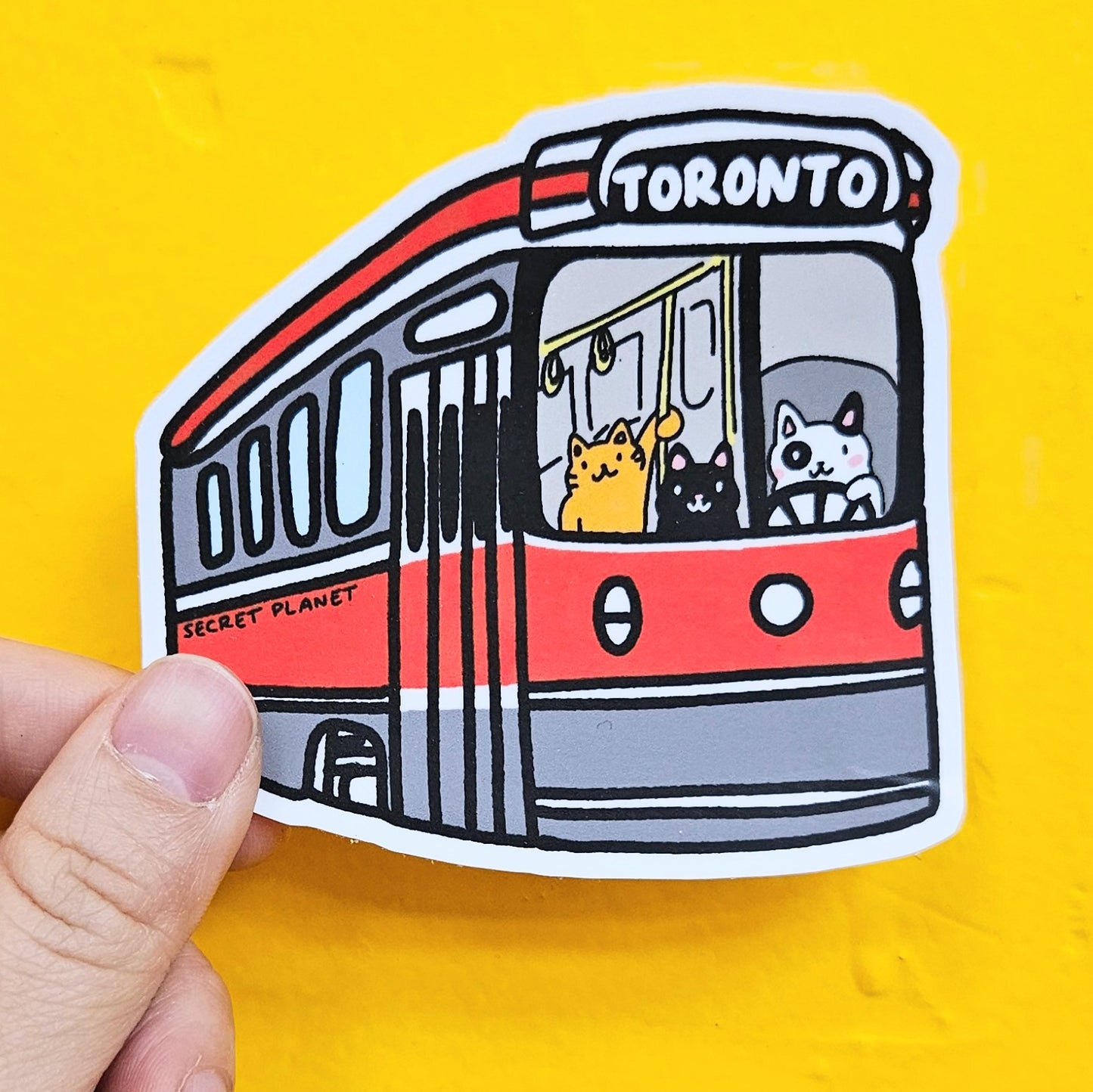 Toronto Streetcar Cats Vinyl Sticker