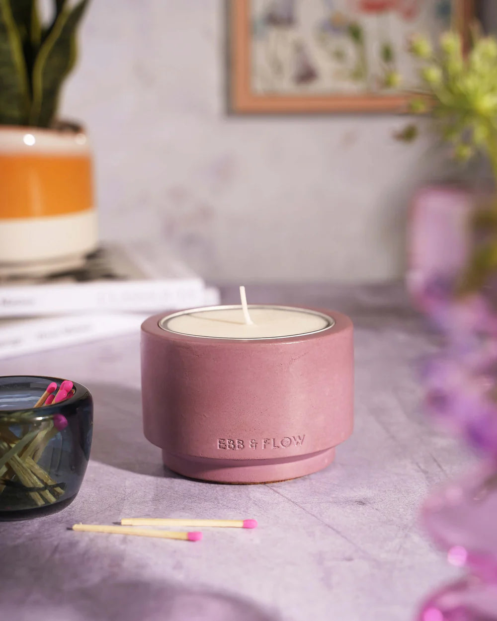 Lavender & Petitgrain Refillable Concrete Candle