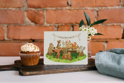 Forest Friends Wedding Card