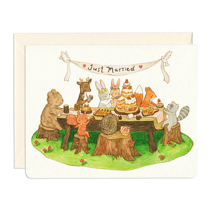 Forest Friends Wedding Card