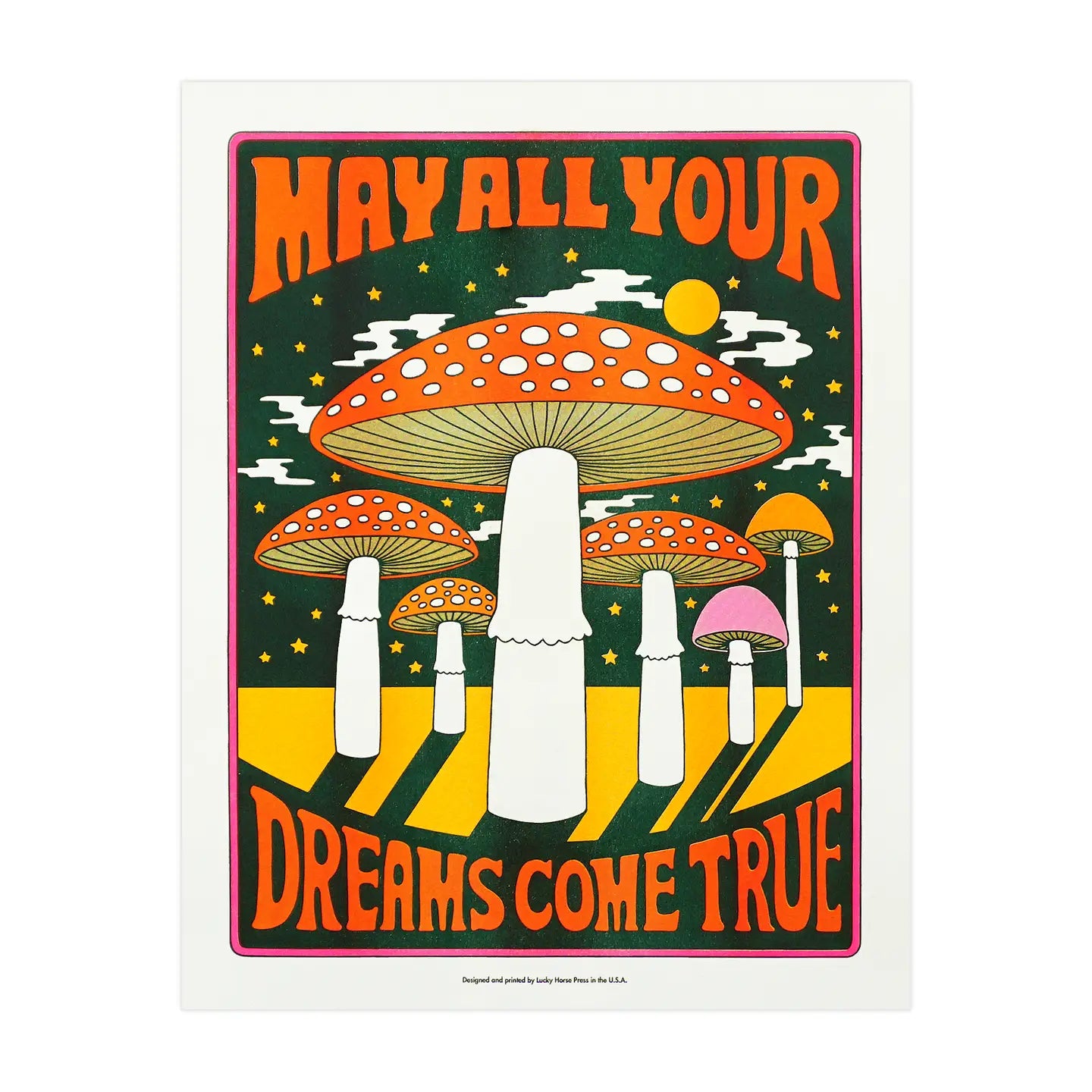 May All Your Dreams Come True Risograph Print