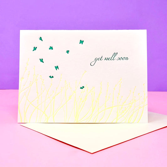 Wheat Grass Get Well Soon Greeting Card