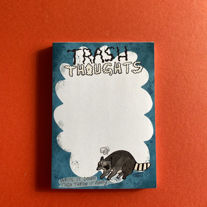 Trash Thoughts Raccoon Notepad