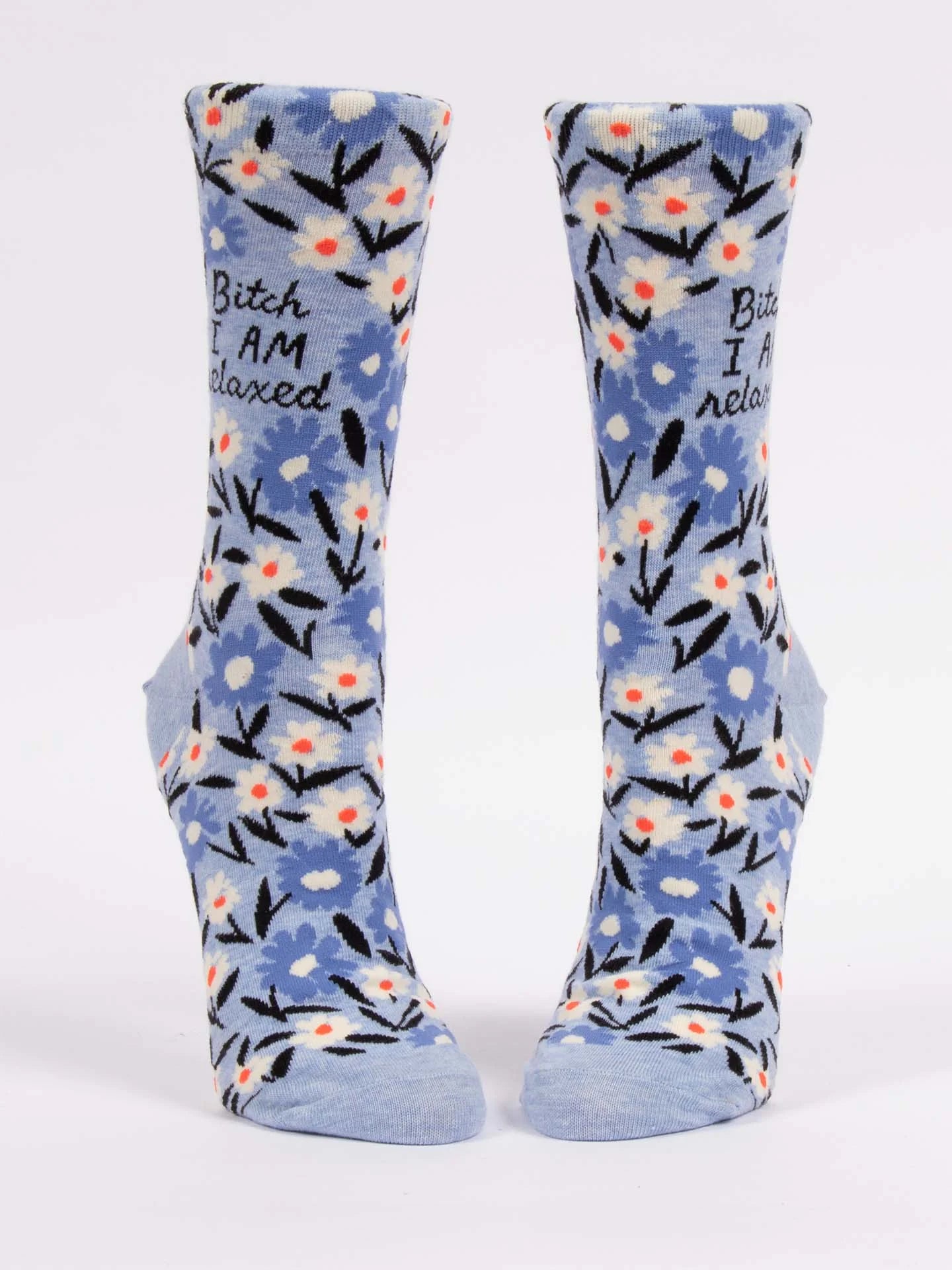 Crazy Cat Dude Crew Socks - M