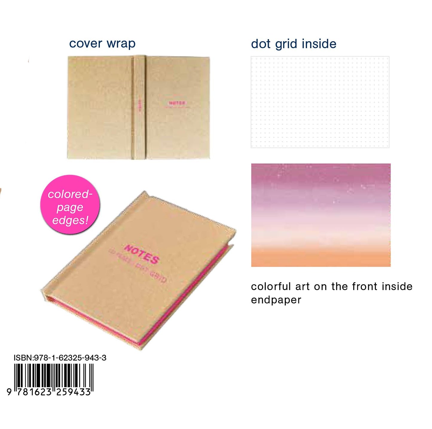 teNeues - Mini Notebook - Kraft and Neon Pink