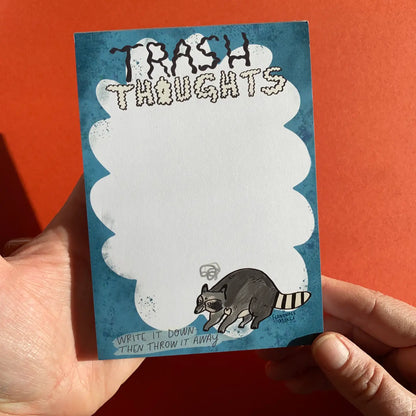 Trash Thoughts Raccoon Notepad