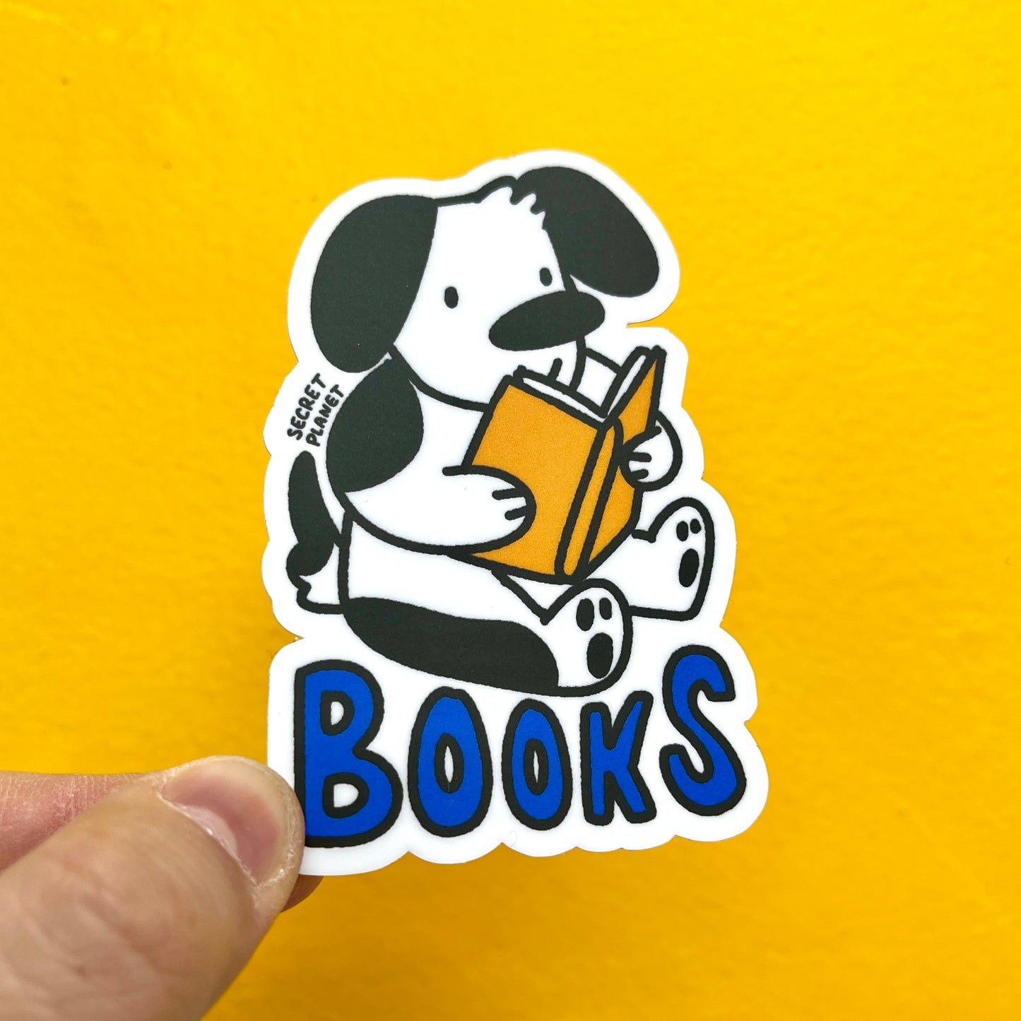 Books Dog Vinyl Sticker