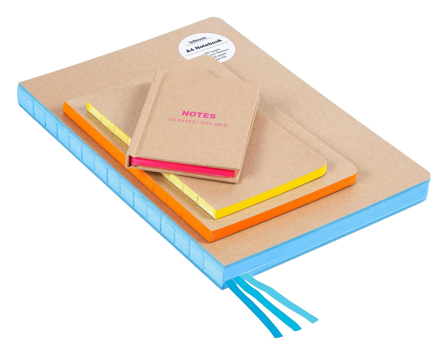 teNeues - Mini Notebook - Kraft and Neon Pink