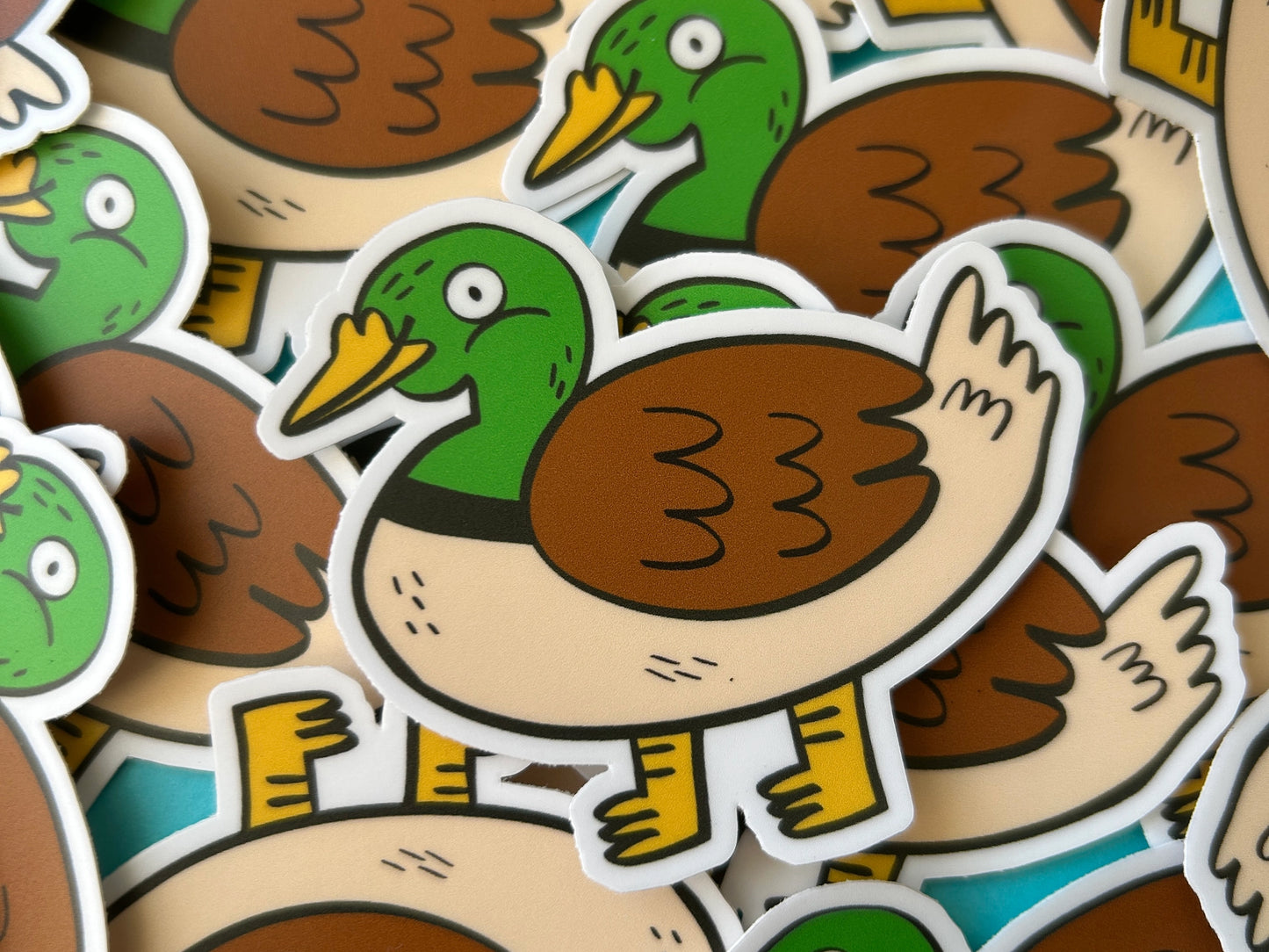 Happy Duck Vinyl Sticker