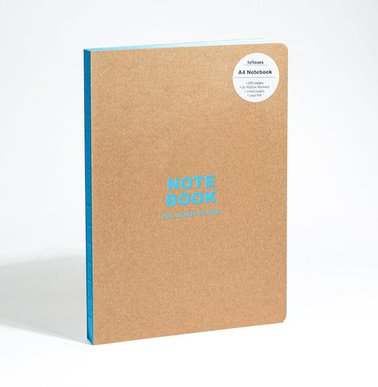 teNeues - A4 Notebook: Kraft and Neon Blue, Hardcover