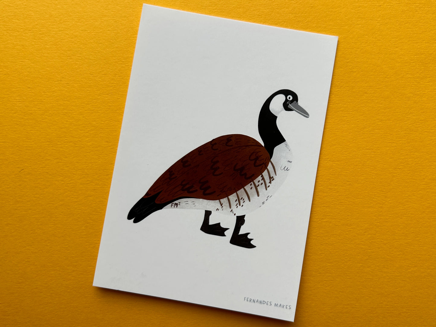 Happy Goose Illustration A6 Postcard