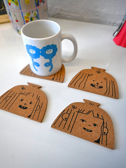 Dog Person Cork Coasters (Set of 4)