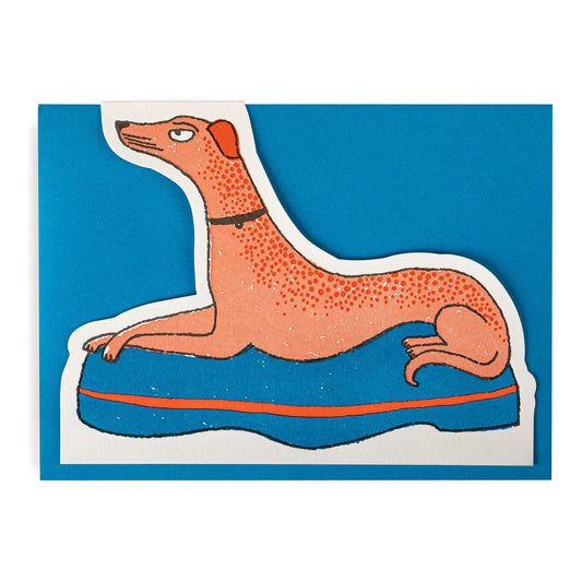 Crossed Paw Dog Cut-Out Greeting Card