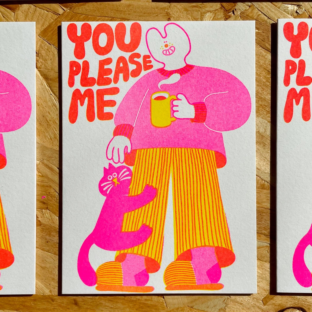 You Please Me Cat Card