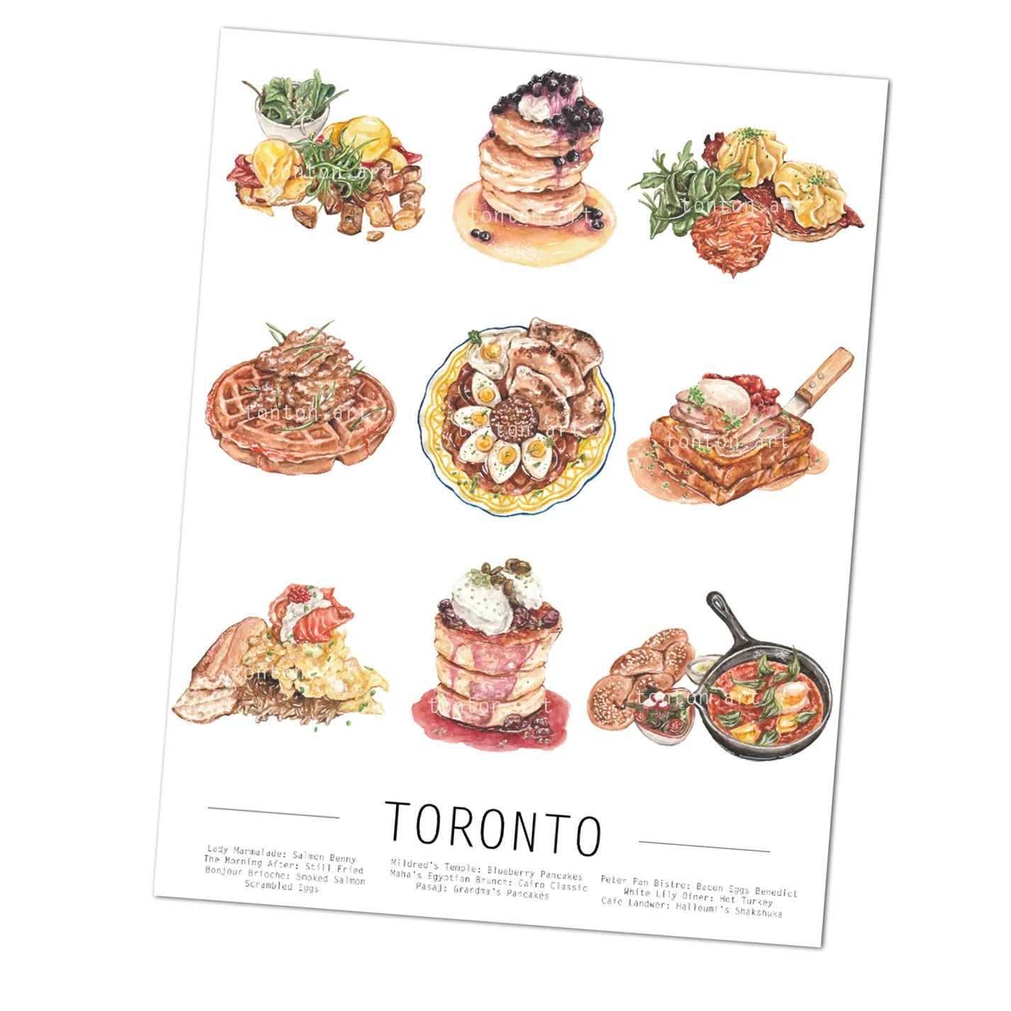 Toronto Brunch Art Print