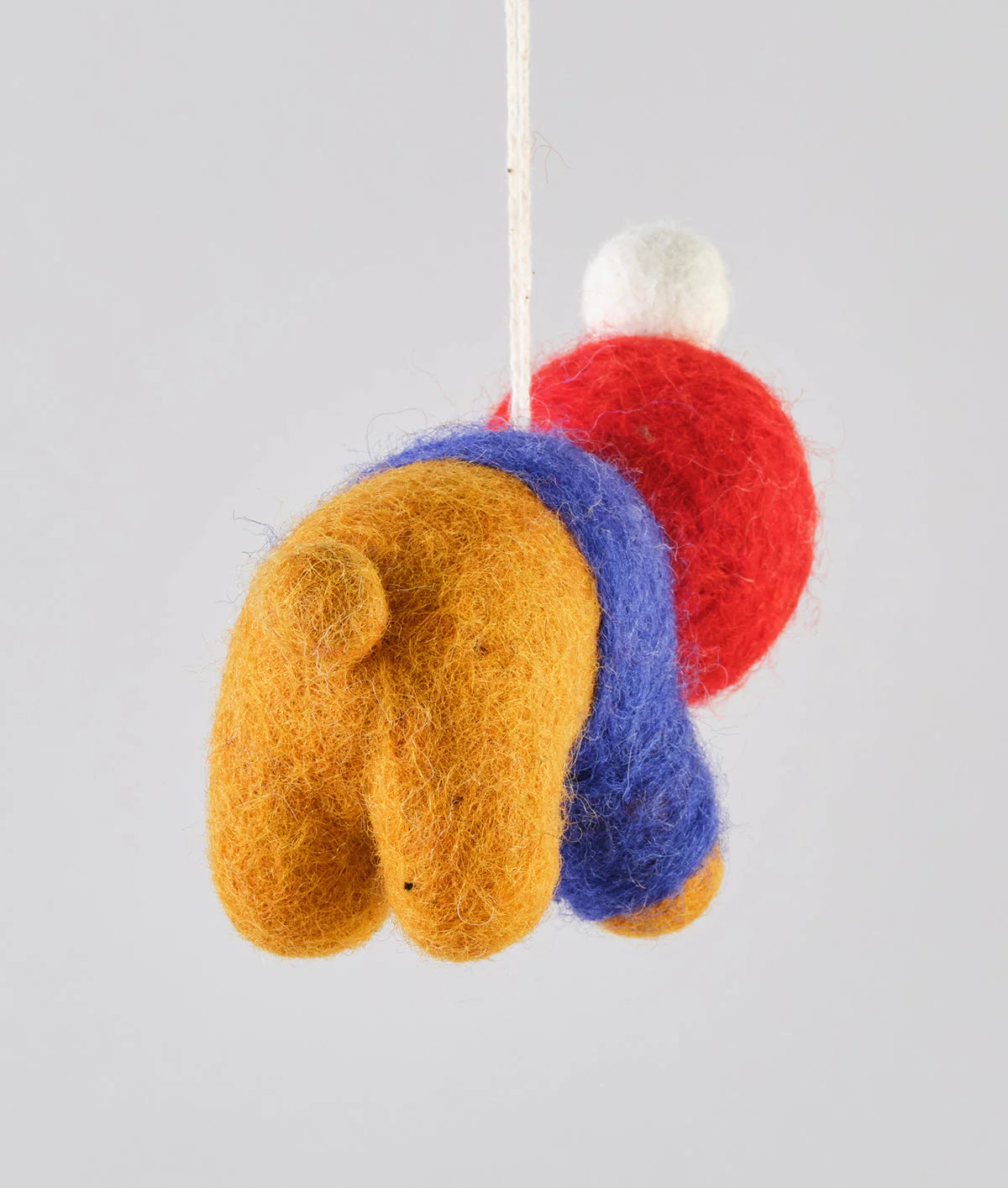 Ronnie, Dog in a Pompom Hat - Felt Ornament