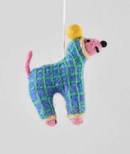 Jayla, Dog in Onesie - Felt Ornament