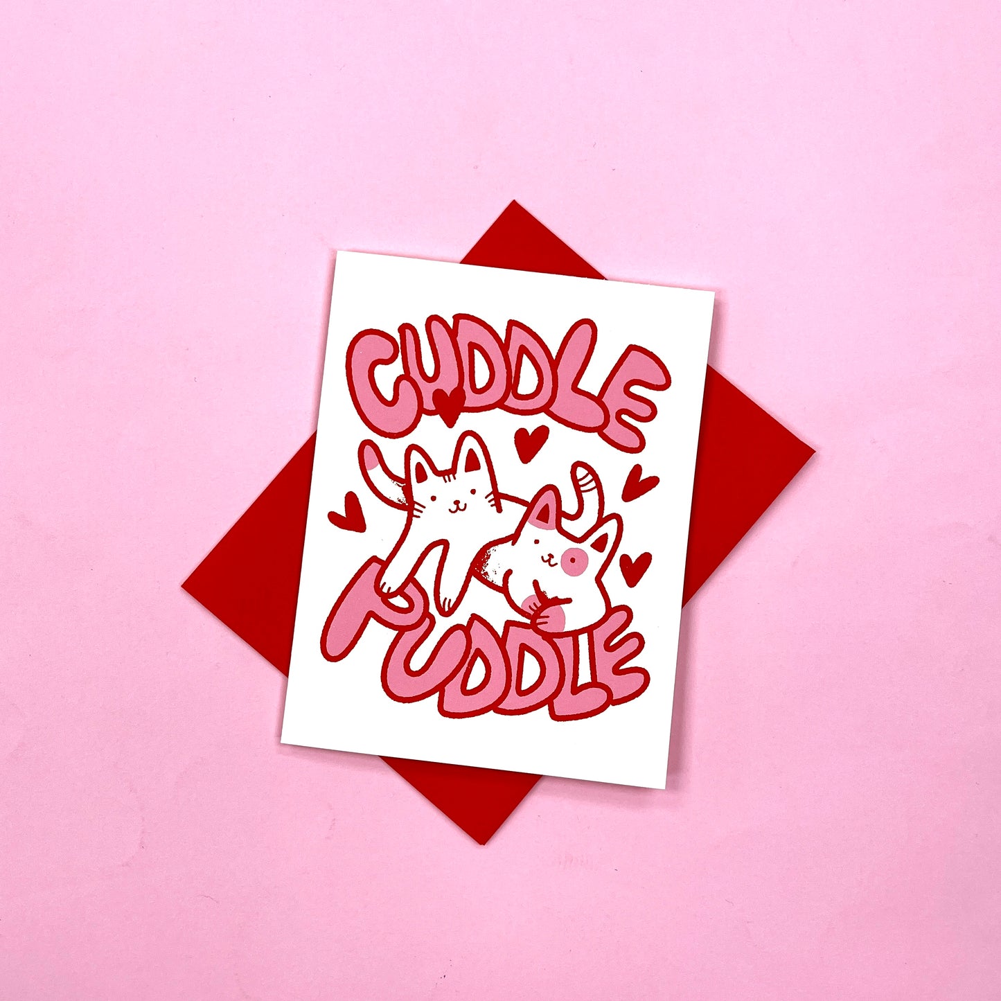 Cuddle Puddle Valentines Card