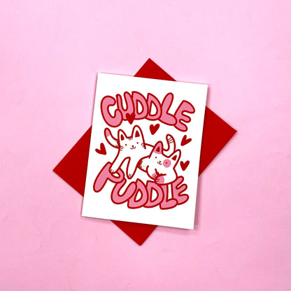 Cuddle Puddle Valentines Card