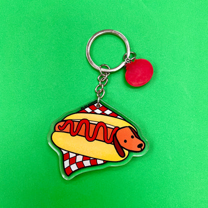 Hotdog & Tomato Keychain