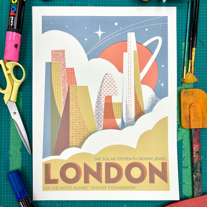 London England Screen Print