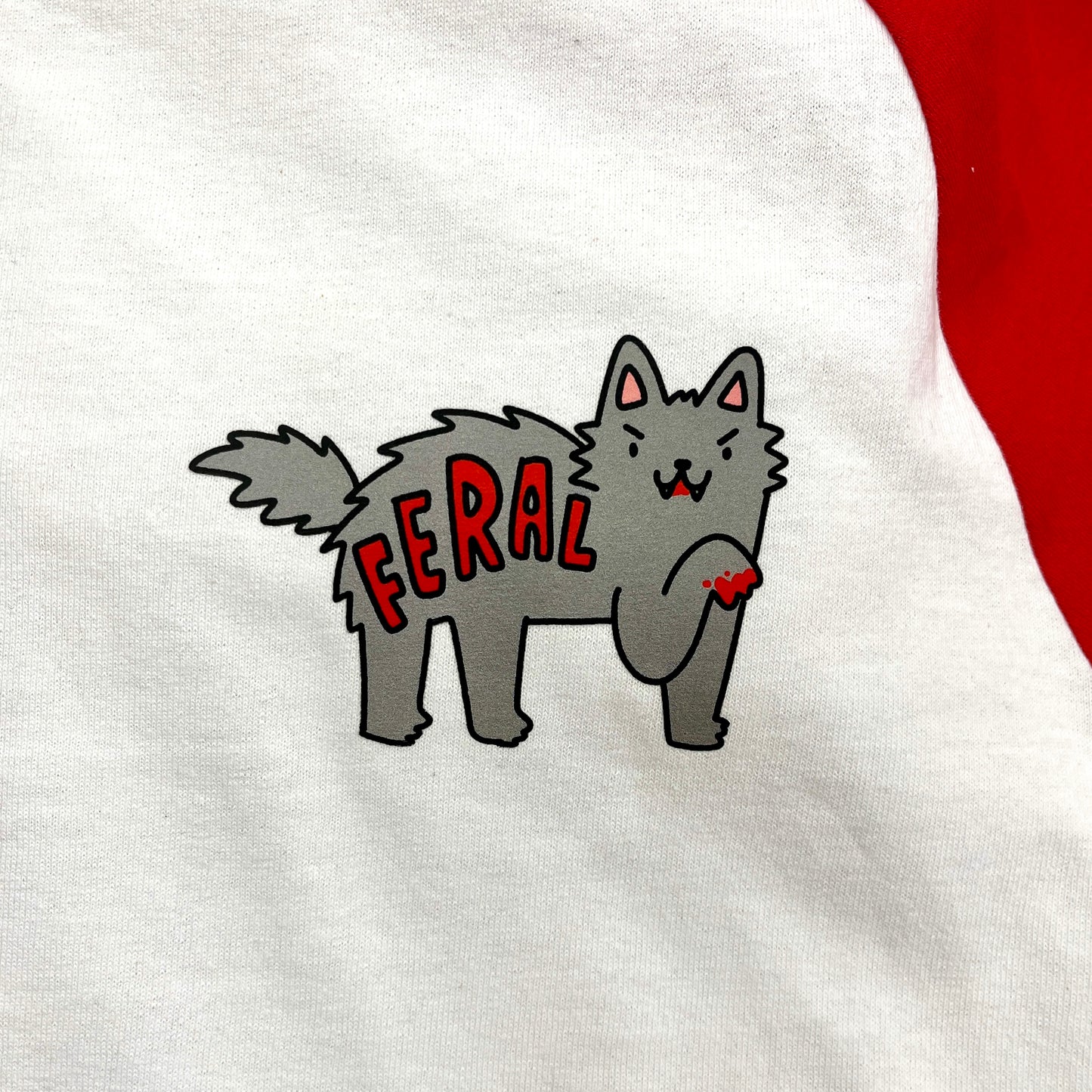 Feral Cat Baseball Tee