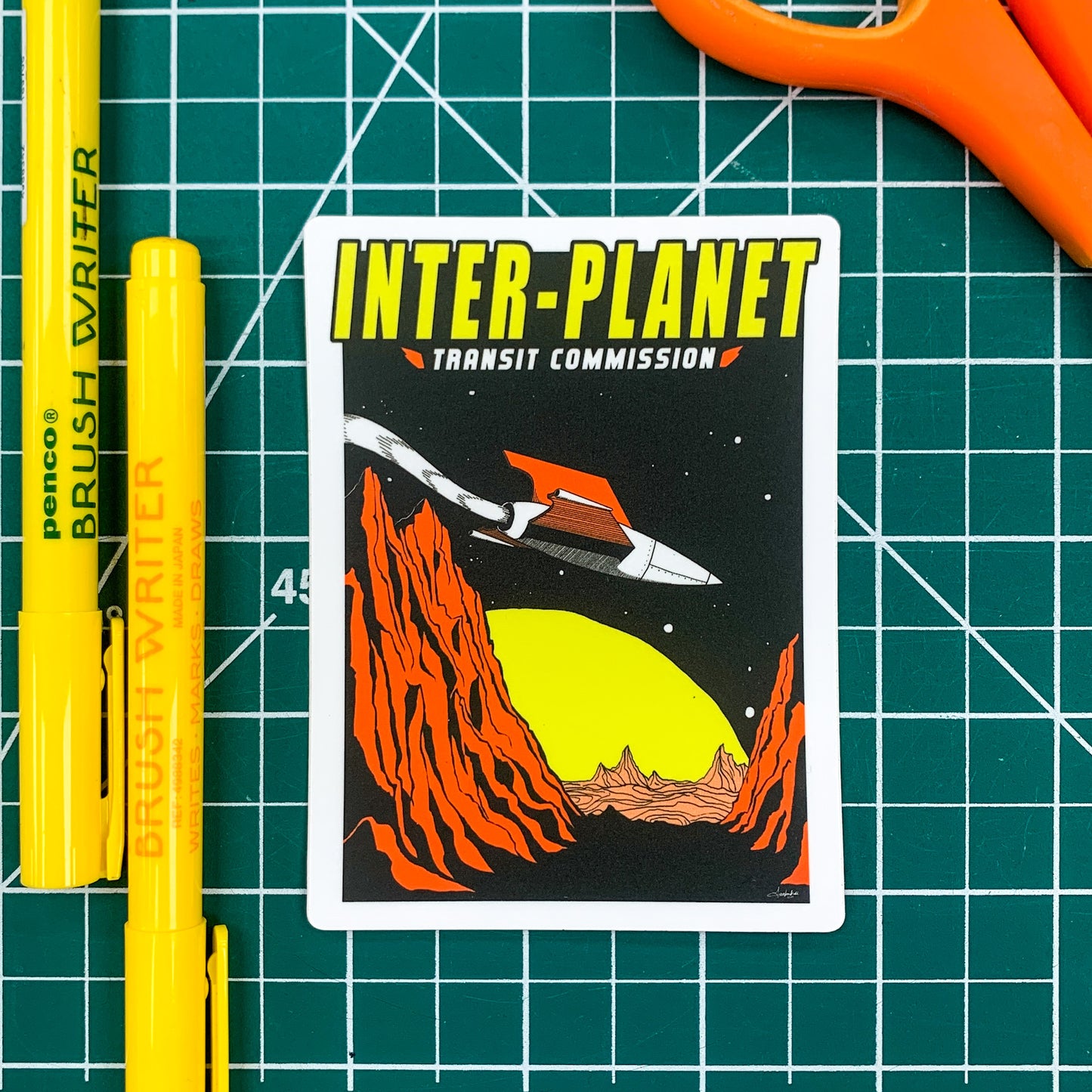 Interplanet Transit Commission Vinyl Sticker