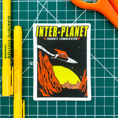 Interplanet Transit Commission Vinyl Sticker