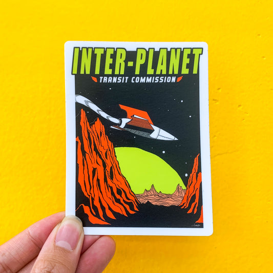 Interplanet Transit Commission Vinyl Sticker