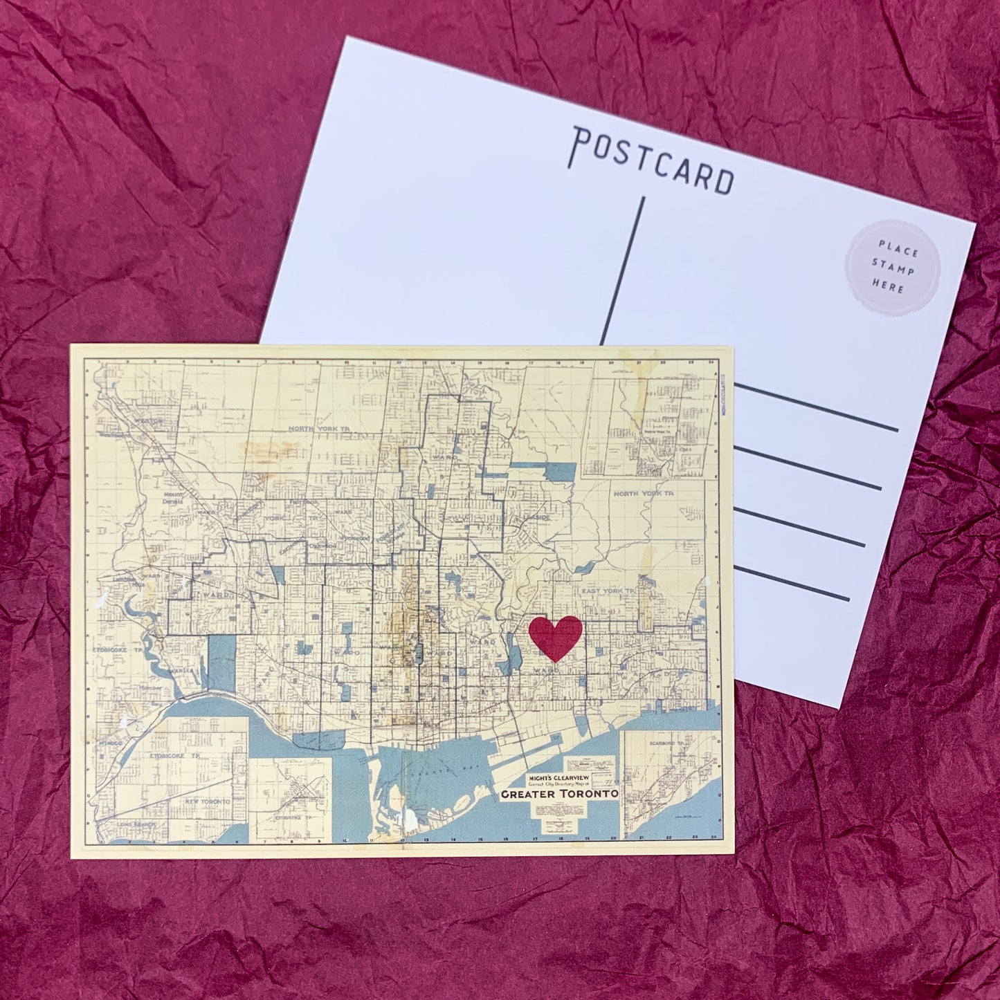 East End Postcard Heart Filled