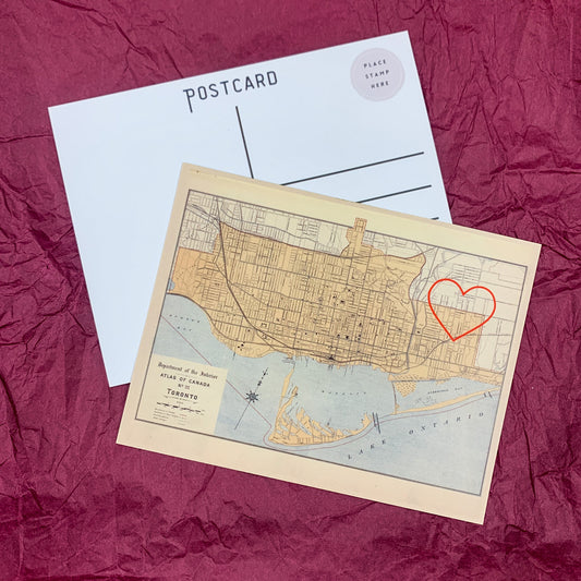 East End Postcard Heart Outline