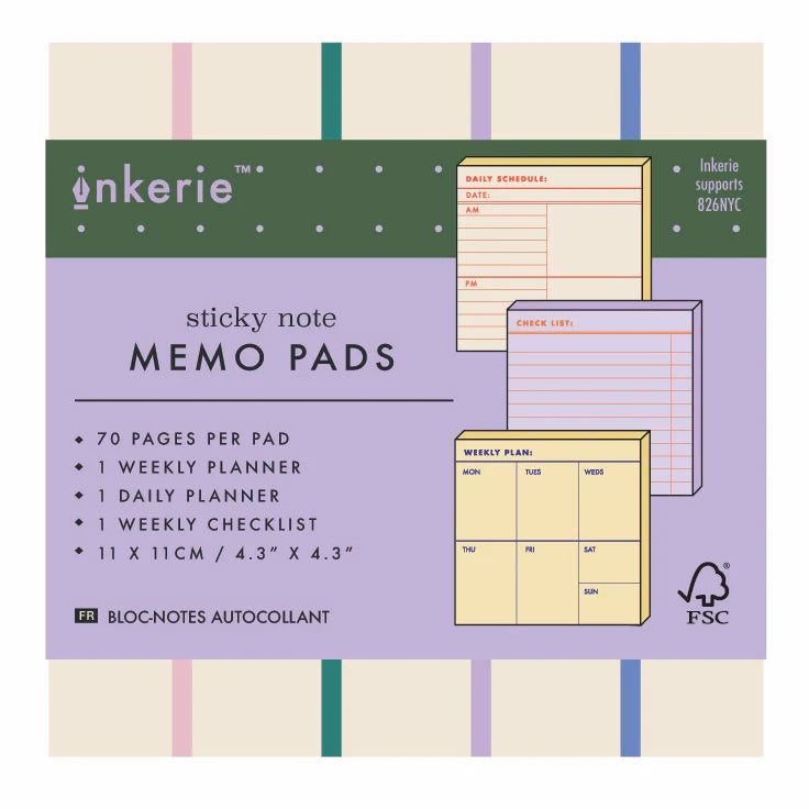 Inkerie Sticky Note Memo Pads