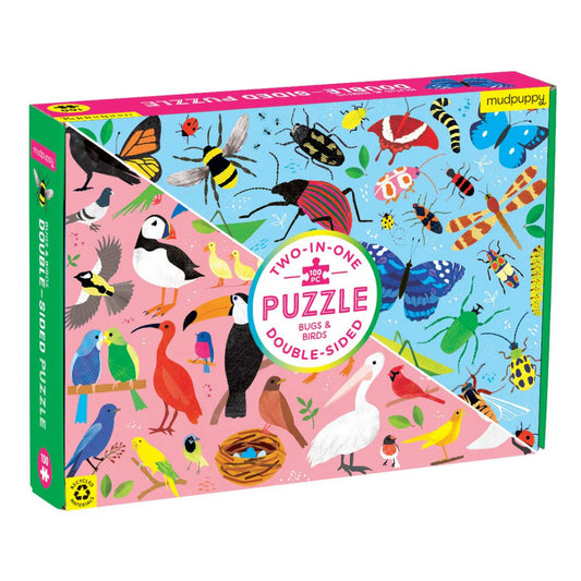 Bugs & Birds 100 Piece Double-Sided Puzzle