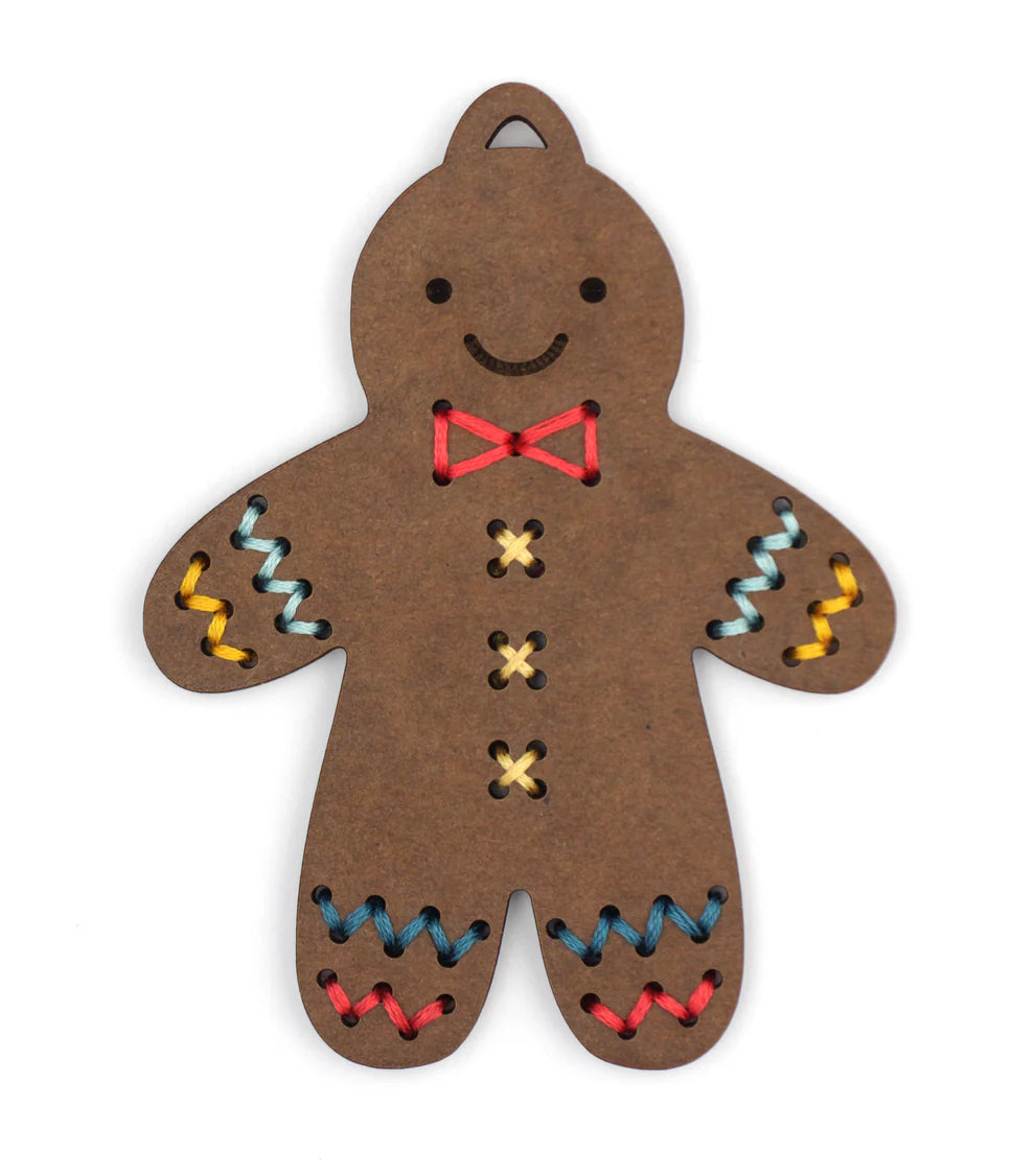 Gingerbread Kid DIY Stitched Ornament Kit