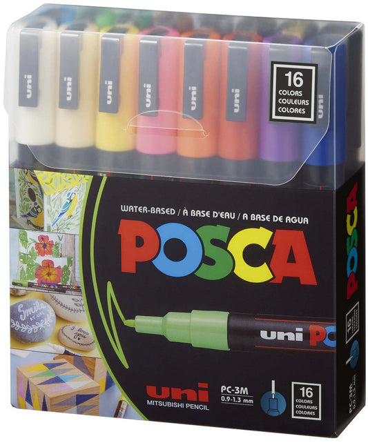 Paint Marker Set, PC-3M Fine - Basic (16 Colours)