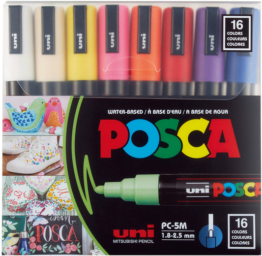 Paint Marker Set, PC-5M Medium - Basic (16 Colours)